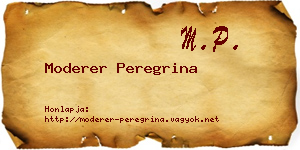 Moderer Peregrina névjegykártya